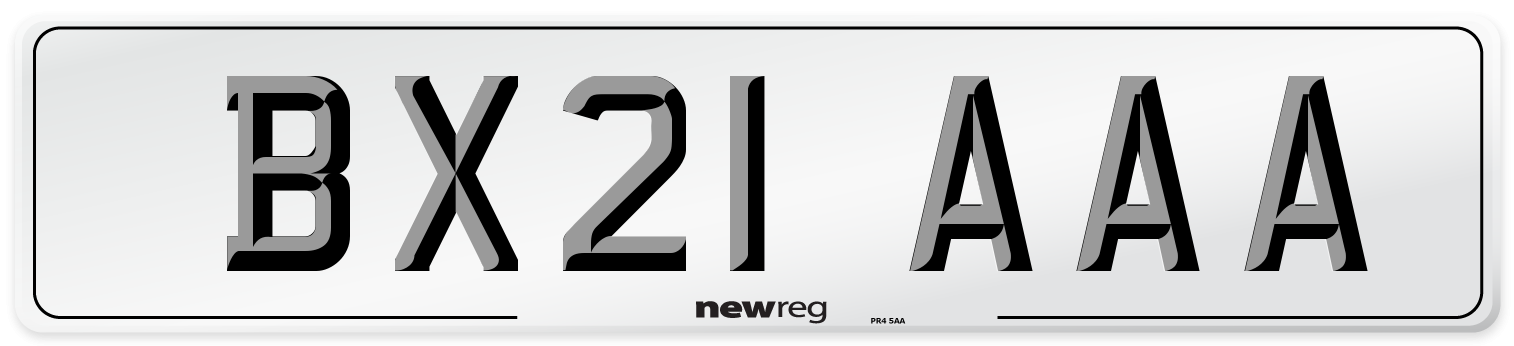 BX21 AAA Number Plate from New Reg